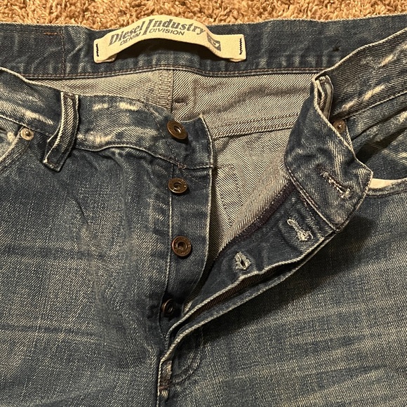 Diesel Relaxed Fit Distressed Blue Jeans - Picture 2 of 6